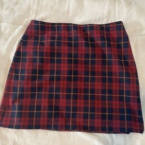 Blue and red kilt from Aritzia